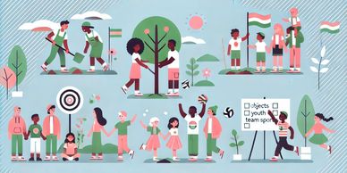 Illustration pour la section "Objectifs du Festival à Gatineau", montrant des personnes diverses pla