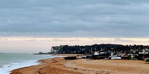 Boats on the beach at Deal