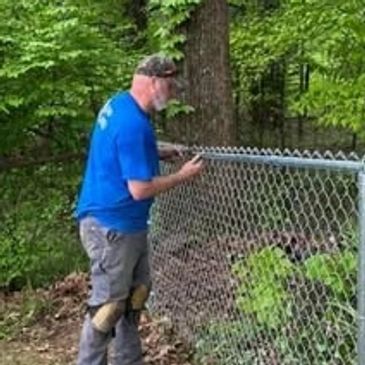 Chain-link fence replacement by Ronald Willis of Willis Outdoors LLC