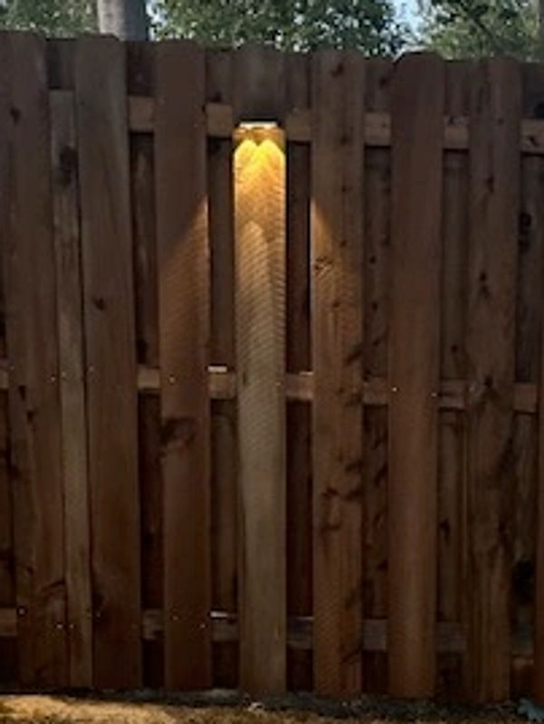 Fence lights installed in Newburgh, Indiana