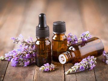 Aromatherapy with essential oils like lavender, clove, peppermint, tea tree, eucalyptus