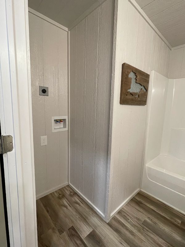 We build a stackable washer/dryer unit into every floor plan for efficiency's sakes.
