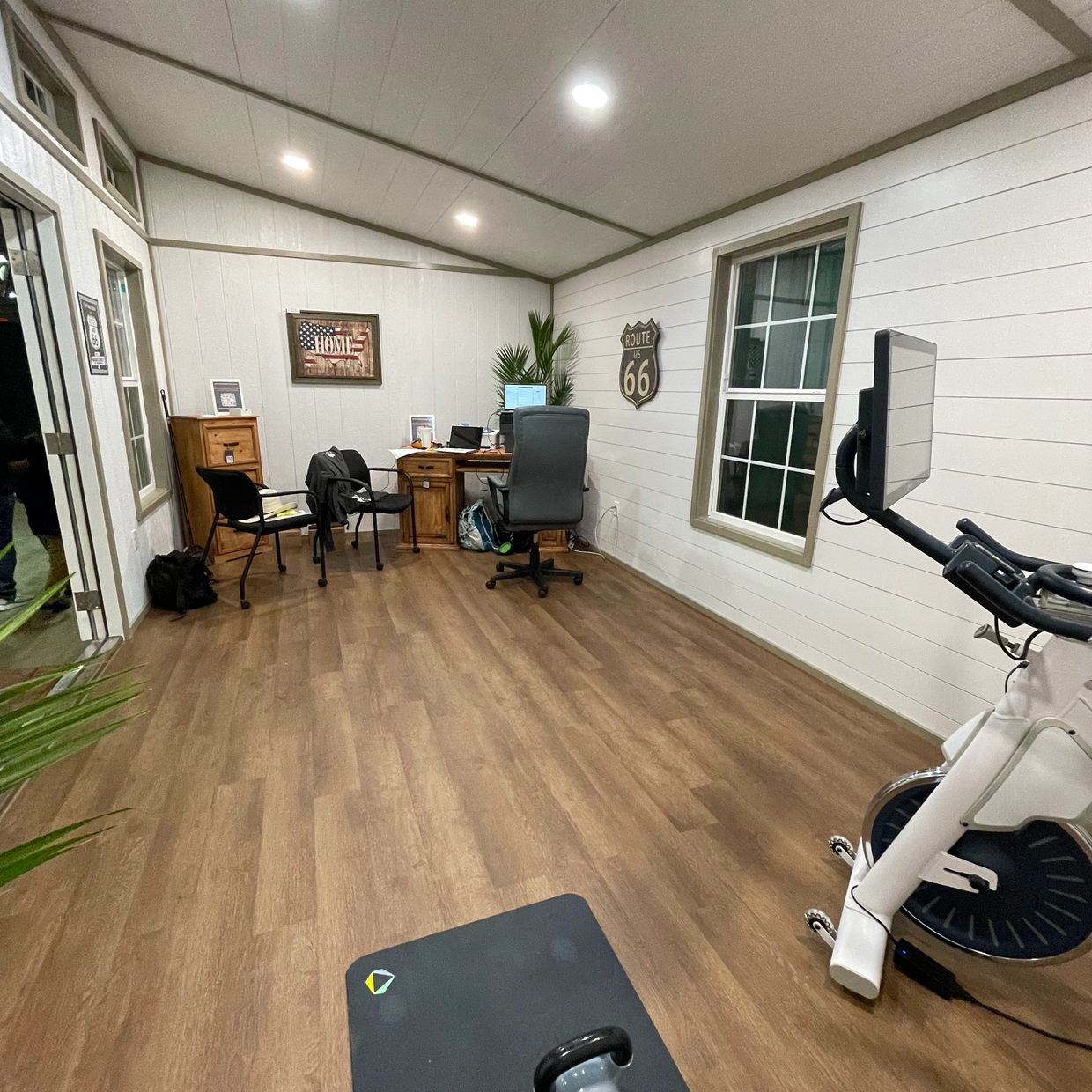 New Port made into a home office/ gym.