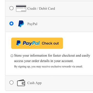 PayPal checkout button