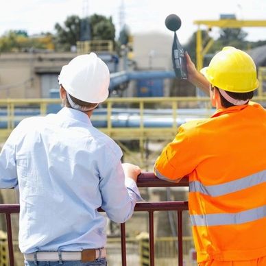 Acoustic sound survey at industrial site