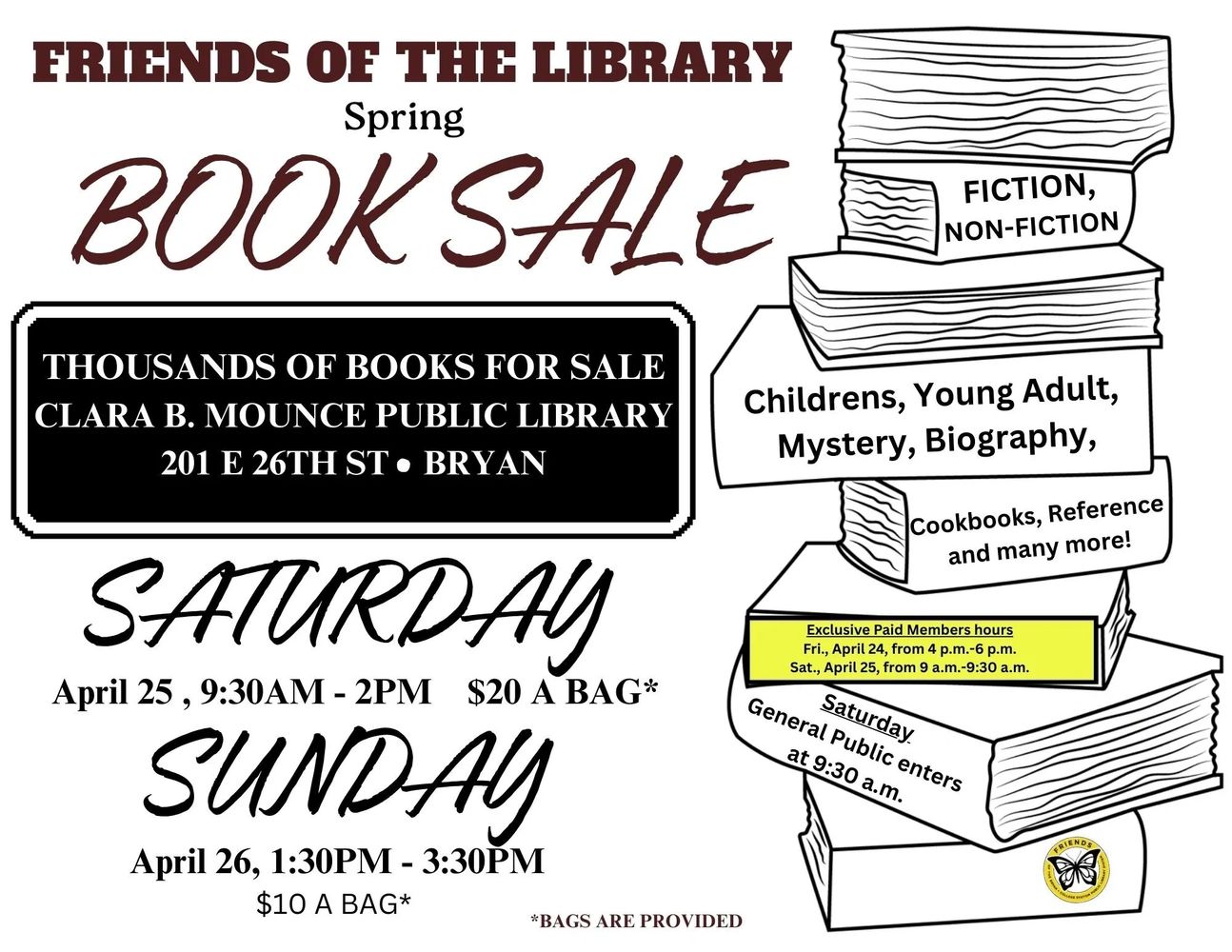 Spring 2026 Book Sale Poster