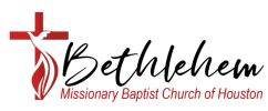 Logo of Bethlehem Missionary Baptist Church of Houston.