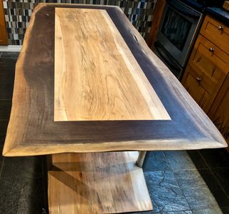 Kitchen island on wheels.