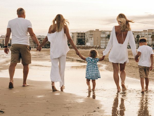family walking together during intentional year planning