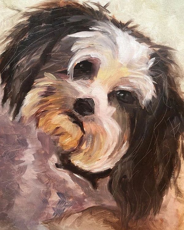 My first oil painting. Belle. Painted for a good friend.