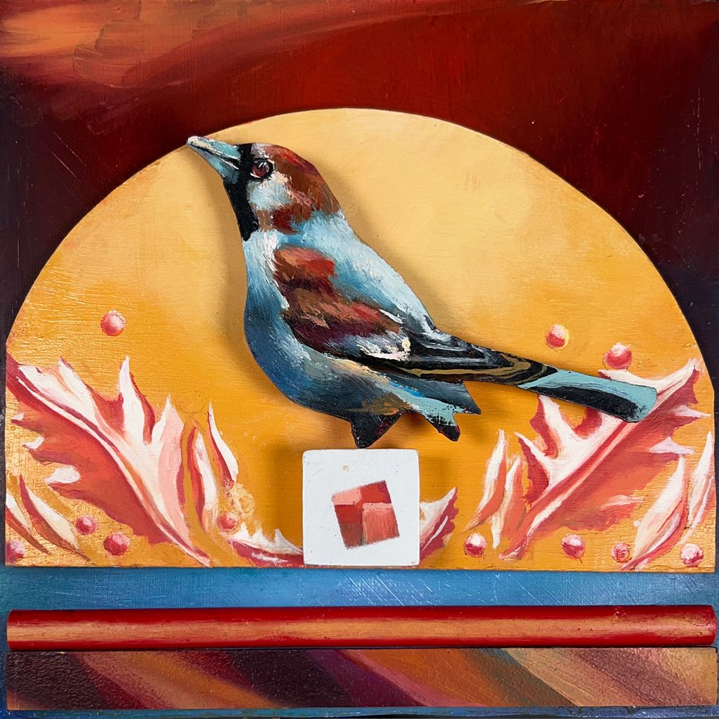 bird silhouetted against the sun