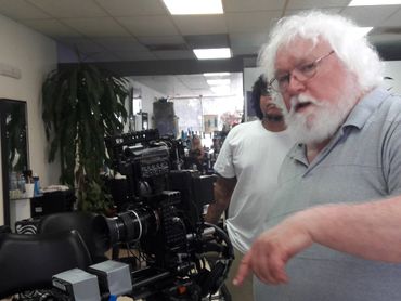 Greg Pursino, Acting Instructor on set with crew members