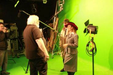 Greg Pursino, Acting Instructor of Long Island Acting on set with crew members