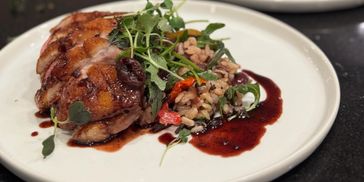 Seared Duck Breast with a Cherry Port Reduction