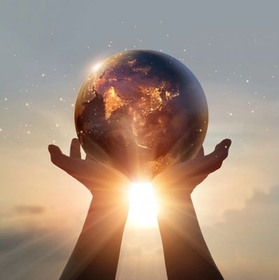 holding the world in hands