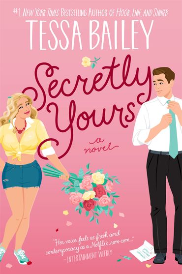 Romance novel Secretly Yours by Tessa Bailey illustration by Monika Roe