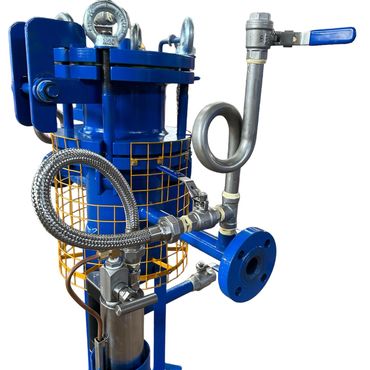 Thermal oil sample kit connected to a side stream magnetic filter.