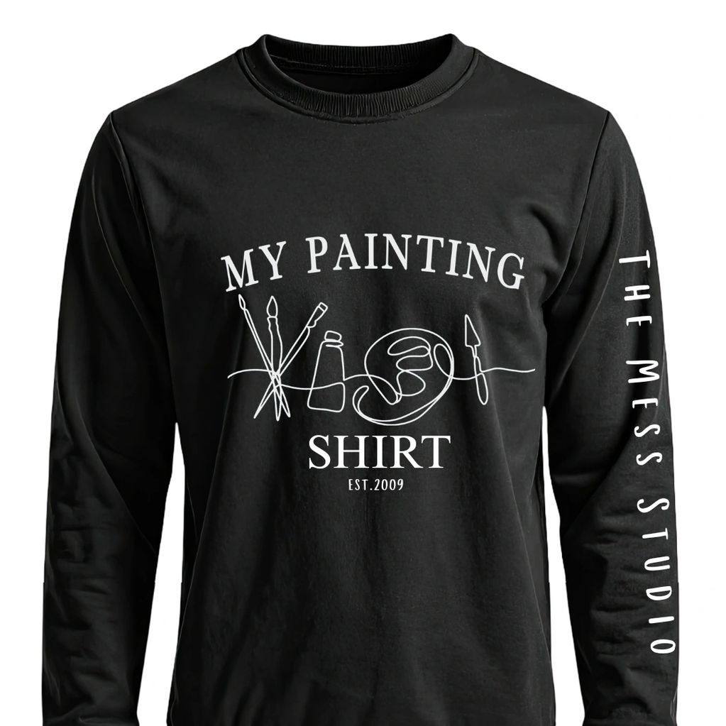 Black longsleeve t-shirt with My Paintiing Shirt emblem