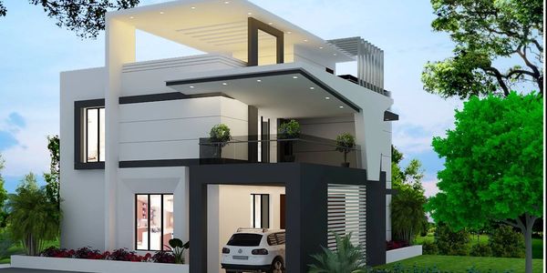 Modern House Exterior Elevation Design 