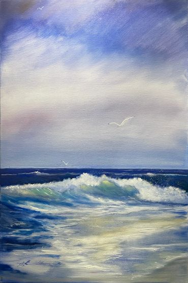 seascape painting by John Lawrence. art for your home original paintings home decor.