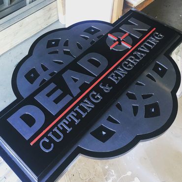 Custom 3D sign Aluminium on Wood