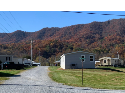 Houses built in a manufactured home community in Tennessee.