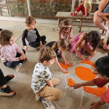 Montessori community activity in New Orleans classroom