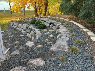 An after picture of a Fall cleanup service completed by Your Outdoor Helper LLC.