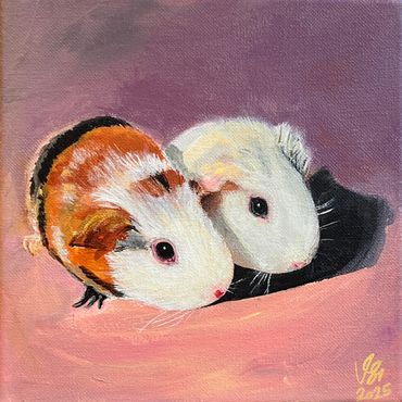 Acrylic on 8x8 canvas.