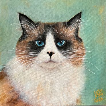 Acrylic on 8x8 canvas.