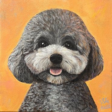 Acrylic on 8x8 canvas.