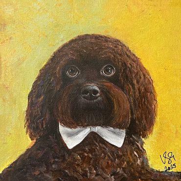 Poodle portrait.