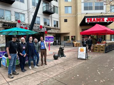 Canvassing on Queen Anne to support our candidates.