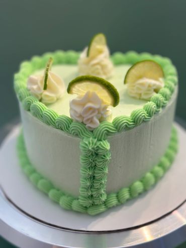 Key Lime Heart Cake