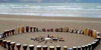 Drum Circle on the Beach