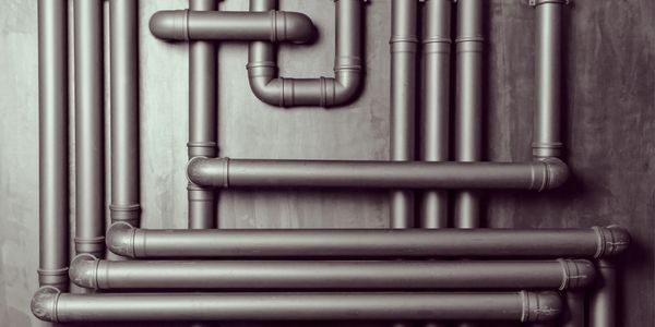 Dark grey water pipes