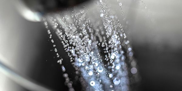 Water running out of a shower head