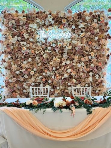 Flower Wall Rental for Sweetheart Table