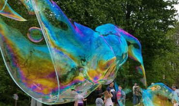 A whale of a bubble  at Bubble Festival with Grandpop Bubbles at the Field House, Hamburg, PA, USA.