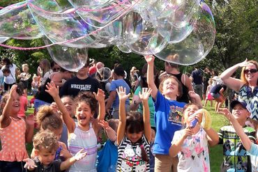 Children make GIANT bubbles. Grandpop Bubbles entertains crowds at his GPOPB "Free Bubble Festivals," and "Bubble Parties" where kids make the BIGGEST giant bubbles of their lives. It's a wonderful craft! Popping super-bubbles is fun. Make soap bubbles and giant bubbles with Grandpop BUbbles and your family. Bubbles are wonderful and colorful.
#gpopb #grandpopbubbles #soapbubbles #giantbubbles #gpopbgiants #bubbles #bubble #kidsparty