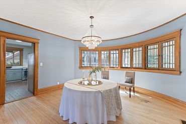 Formal Dining Room of 1890s home restored in Janesville, WI by MDR Design Co.