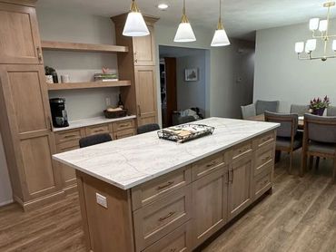 Image of kitchen and coffee bar remodel completed by MDR Design Co. in Janesville, WI | 2025