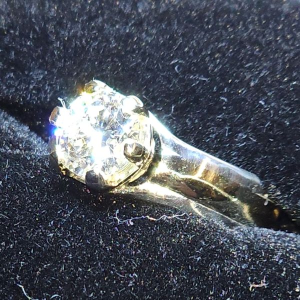 6mm diamond two tone 14k gold ring