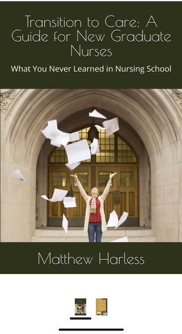 Book cover showing a graduate tossing papers in celebration under an archway.