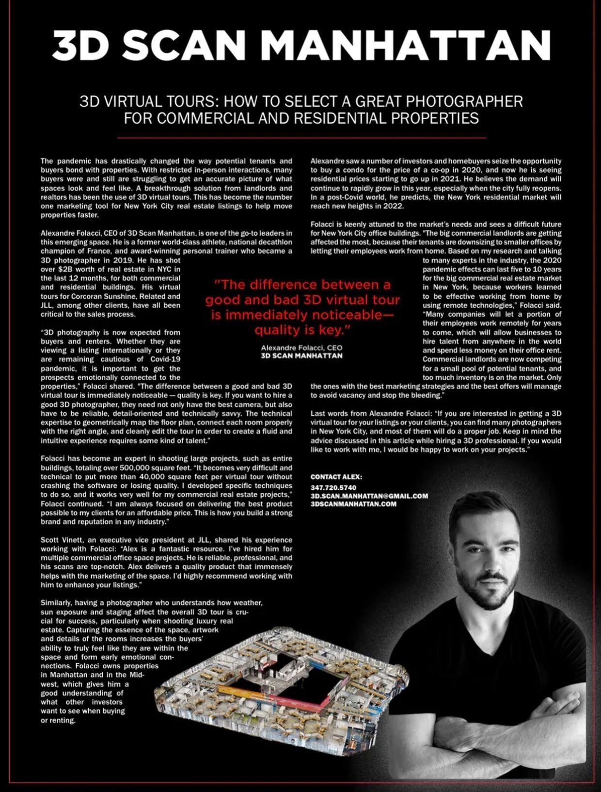 Real estate marketing company in NYC The Real Deal magazine 3D virtual tour manhattan
