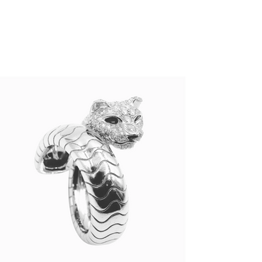 Cartier panther 18-karat white gold and diamond ring World Gem Labs buys and appraised.