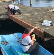 dock repair construction marine lake washington seattle diver diving