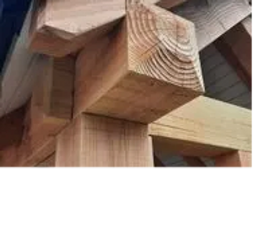 Timber frame joinery detail