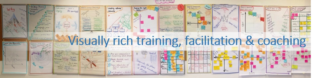Visually rich training, facilitation, coaching, meetings, business to business, sales,