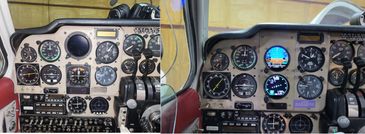 1965 BEECH 95-B55 (T-42A)
Moved existing GI275 down to HSI location and installed new GI275 with ADA